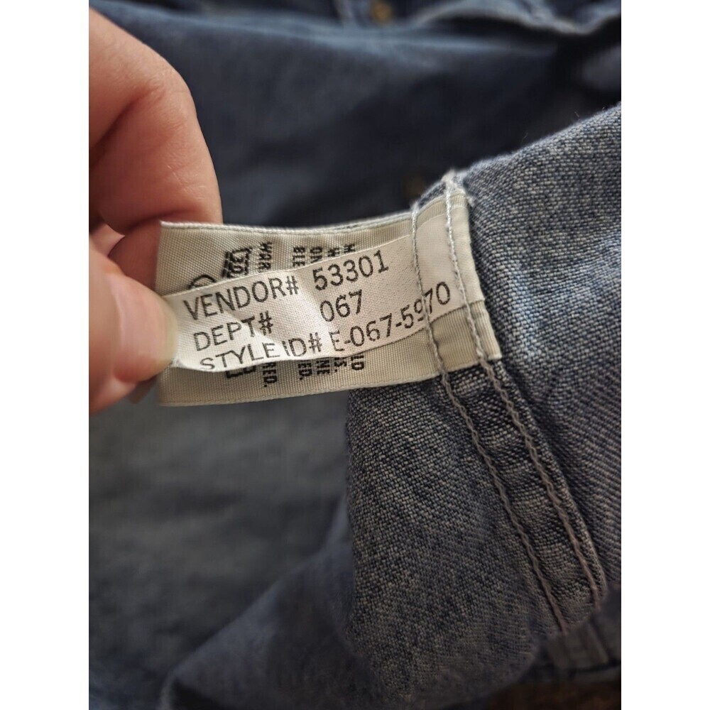 Vintage Eddie Bauer Shirt Adult Size XL Blue Denim Outdoor 90s Mens Button - Picture 3 of 4